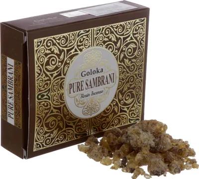 Produktbild von Goloka Räucherharz Pure Sambrani Räucherwerk 1x50gr indische Duftmischung