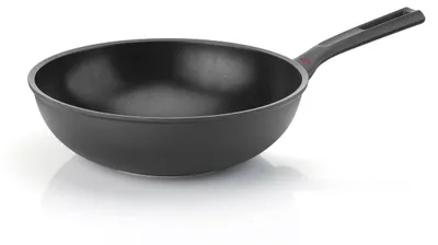 Wok Ø28 cm, Antihaftbeschichtung, schwarz, 5 Liter, Induktion geeignet