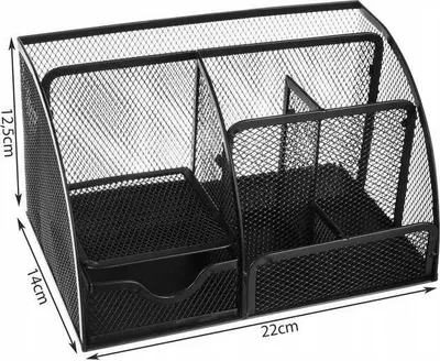 Obrázok produktu pre Stolový držiak - 6 priehradiek - čierny