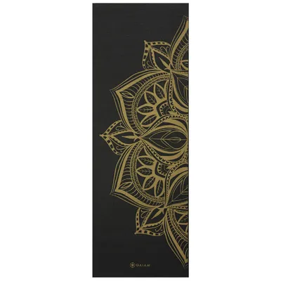 Produktbild von Gaiam - "High Tide Point" Yogamatte, Mandala PP16897 (Einheitsgröße) (Schwarz)