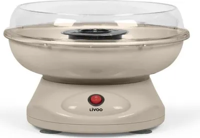 Immagine prodotto di Macchina per zucchero filato LIVOO DOM468C, 450 W, contenitore e coperchio rimovibili, cucchiaio dosatore e 10 bastoncini di bambù inclusi