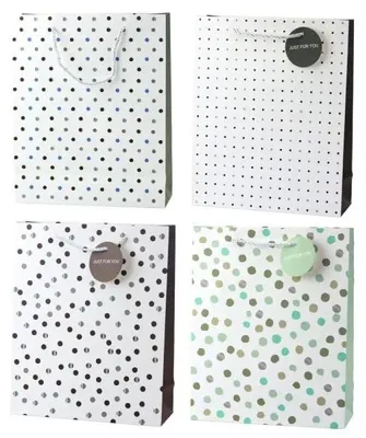 Obrázok produktu pre Darčeková taška 32 x 26 x 10 cm Bodky MIX – Leantoys