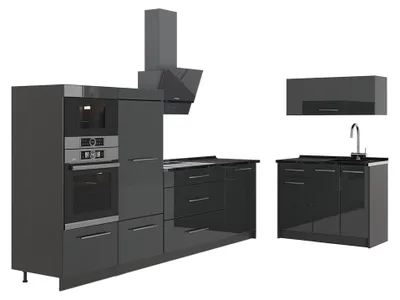 Imagen del producto de Cocina Vicco Fame-Line Antracita alto brillo/Antracita 380 cm, ET Antracita, Model 64052