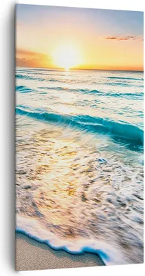 Produktbild von Bild auf Leinwand - Leinwandbild - Meer Welle Strand - 65x120cm - Wand Bild - Wanddeko - Wandbilder - Leinwanddruck - Bilder - Kunstdruck - Wanddekoration - Leinwand bilder - Wandkunst - PA65x120-3621