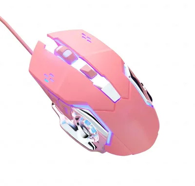 Zdjęcie produktu dla Przewodowa mysz do gier, optyczna, USB, do komputerów PC, z podświetleniem RGB, ultralekka, cicha, uniwersalne złącze USB-C