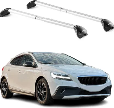 Image de Barres de toit pour Volvo V40 Cross Country 2012-2019 5P Gris Argenté 2x ABE