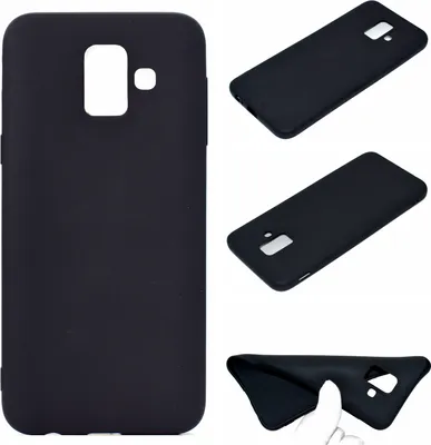 Produktbild von für Samsung A6 2018 Schöne Candy Color Matte TPU Anti-Scratch rutschfeste Schutzhülle Zurück Fall schwarz