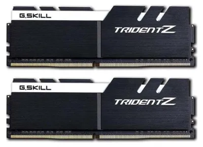 Produktbild von DIMM 32 GB DDR4-3200 (2x 16 GB) Dual-Kit (schwarz/weiß, F4-3200C16D-32GTZKW, Trident Z, INTEL XMP)
