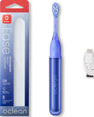 Produktbild von Oclean Ease, Erwachsener, Vibrierende Zahnbürste, Tiefenreinigung, Sensibel, 66000 Bewegungen pro Minute, Blau, 2 min, 30 sec