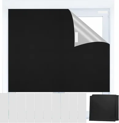 Image de Store occultant pour fenêtre de toit, dimensions 300 x 150 cm, installation sans perçage, store thermique intérieur