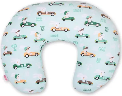 Image de Coussin d'allaitement Bobono en forme de haricot mint vert 60x47 cm ergonomique et  pour maman et bébé