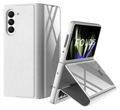 Produktbild von Für Samsung Galaxy Z Fold5 5G Schutzhülle aus Kunstleder mit Kreditkartenfach