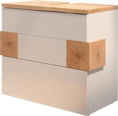Produktbild von Waschbeckenunterschrank Vicco Eden Weiß Hochglanz 70 x 64.5 cm mit 2 Schubladen, Model 57317