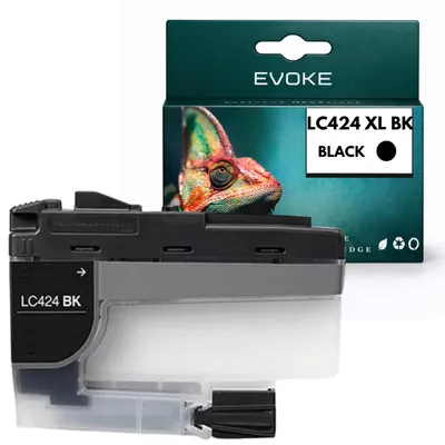 Immagine prodotto di Cartucce compatibili con la stampante Brother LC424 LC-424XLBK, colore nero, capacità 15 ml, compatibili con i modelli DCP-J1200W e DCP-J1200WE