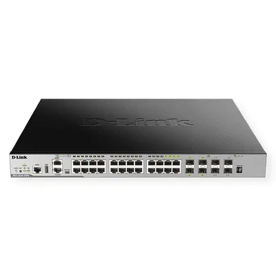 Obrázek produktu pro D-Link DGS-3630-28PC/SI/E, Řízený, L3, Gigabit Ethernet (10/100/1000), Plně duplexní režim, Podpora napájení po Ethernetu (PoE), Instalace do racku
