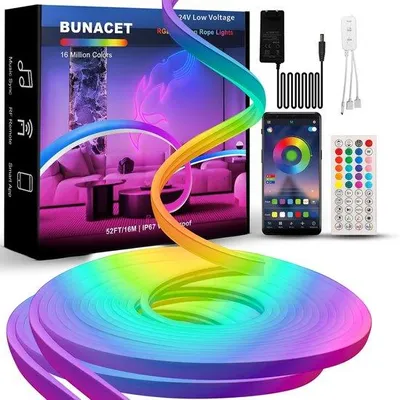 Zdjęcie produktu dla Taśma LED RGB 20 m, wodoodporna, z pilotem i synchronizacją z muzyką