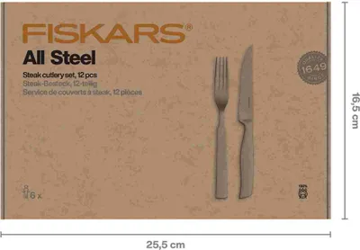 Obrázok produktu pre All Steel Sada steakových príborov, 12 ks FISKARS 1071627