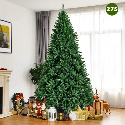 Produktbild von GOPLUS 275cm Künstlicher Weihnachtsbaum, Tannenbaum mit Metallständer, Christbaum, Schnelle Montage, Kunsttanne für Weihnachten