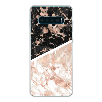 Produktbild von MuchoWow® Handyhülle Schutzhülle Hülle für Samsung Galaxy S10 Lite Marmor - Rosa - Weiß - Schwarz Silikon Softcase Handy Hülle - Schutz