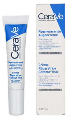Produktbild von CeraVe 3337875597272, Unisex, Universalhülle, Antiaugenringe, Feuchtigkeitsspendend, Hyaluronsäure, 24 h, Röhre