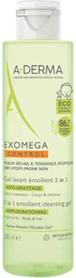 Produktbild von A-Derma Exomega Control Emollient Cleansing Gel 2 in 1 200ml