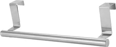 Image de Porte-serviettes à barre unique en acier inoxydable polyvalent Porte-serviettes sans trou Barre de serviettes de salle de bain S 6.2x23.5cm