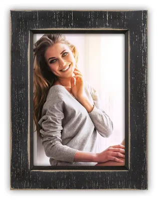 Immagine prodotto di Cornice vintage in legno rettangolare nera per 10x15 cm
