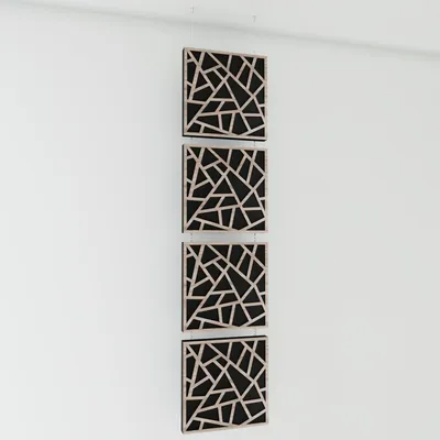 Obrázok produktu pre 4-balenie – Dekoratívne akustické závesné panely | 200 x 50 cm | Závesné deliace steny | Modulárne panely pohlcujúce zvuk | SKYROSS | Sonoma