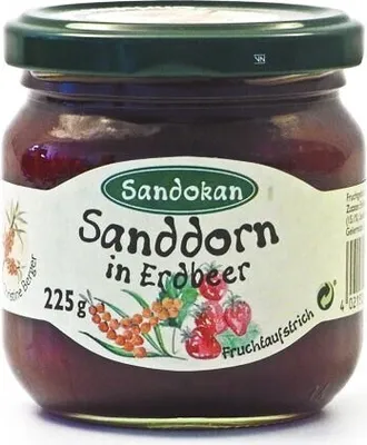 Produktbild von Sanddorn in Erdbeer - von Sandokan (Fruchtaufstrich / 225 g)