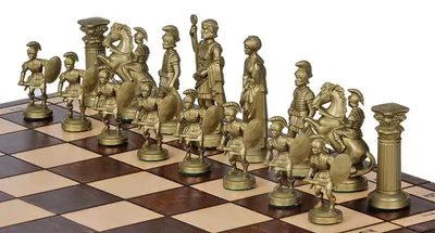Produktbild von Schachset SPARTAN Antikes Sparta Design Figuren aus Kunststoff 49x49cm