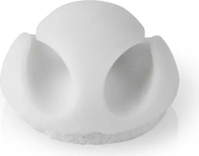 Produktbild von Nedis Kabelmanagement - Kabelclip - Click and Go - 6 Stück - Anzahl der Steckplätze: 2 Steckplätze - max. Kabeldicke: 5.3 mm - TPE - Weiss