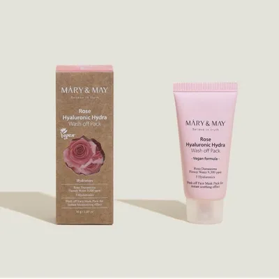 Produktbild von Mary&May - Rose Hyaluronic Hydra Wash off Pack, 30g