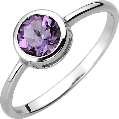 Produktbild von JOBO Damen Ring 56mm 925 Sterling Silber 1 Amethyst lila violett Silberring