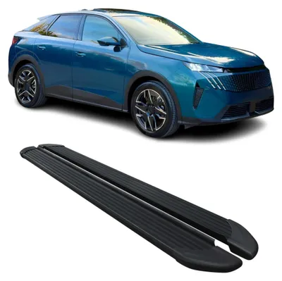 Image de 2024-2025 Peugeot 3008 III Marchepieds Latéraux pédale Aluminium Noir 2Pcs