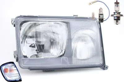 Produktbild von Scheinwerfer passend für Mercedes W124 12/84-08/89 Rechts + Leuchtmittel Blinker 1248205061 1248200261 A1248200261 A1248205061 1248261043 A1248 Johns