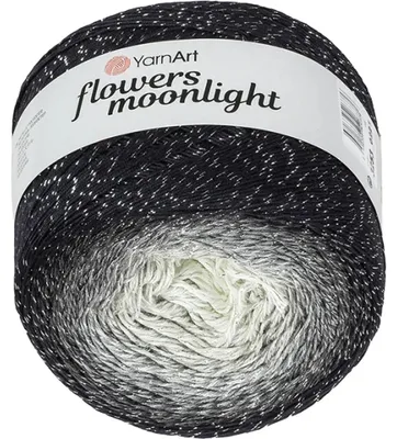 Obrázek produktu pro Příze Flowers Moonlight - 260 g, 1000 m - Černá,Šedá