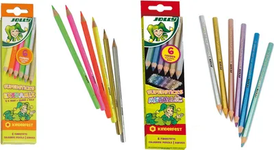 Produktbild von JOLLY Supersticks Metallic u. Extramix - bruchgeschützte Buntstifte für Groß und Klein - 3000-Set -  Austria