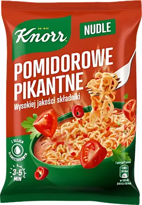 Zdjęcie produktu dla Knorr Nudle pomidorowe pikantne 63 g