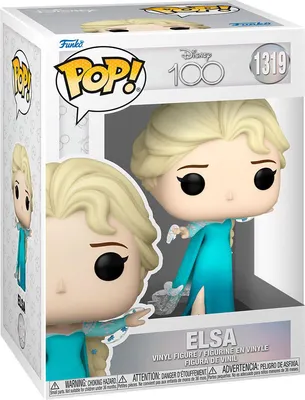 A Funko Pop! vinyl figure of Elsa from Disney's Frozen, displayed in its original packaging.