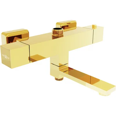 Obrázek produktu pro Mexen Cube termostatická vanovo-sprchová baterie, Zlatá - 77910-50