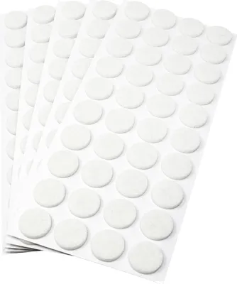 Produktbild von Adsamm® | 200 x selbstklebende Filzgleiter / Weiß / Ø 18 mm / rund / Möbelgleiter aus Filz mit 3.5 mm Stärke