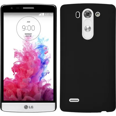 Produktbild von PhoneNatic Case kompatibel mit LG G3 S - Hülle schwarz gummiert Hard-case + 2 Schutzfolien