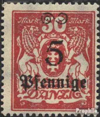 Produktbild von Briefmarken Danzig 1923 Mi 181 mit Falz Aushilfsausgabe