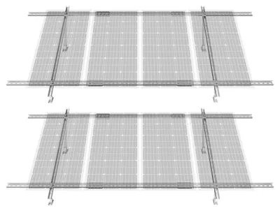 Productafbeelding van Montagebeugel Zonnepanelen - 2 Sets Verstelbare Beugels 30-60 Graden - Koolstofstaal