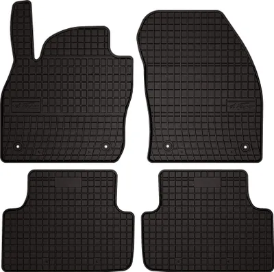 Immagine prodotto di Tappetini auto in gomma adatto per Volkswagen T-Cross (2019-, crossover) neri, set 4 pz, con fissaggi