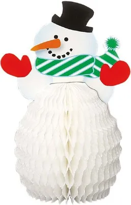 Produktbild von Wabenball Schneemann 4Stk./15cm