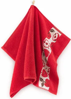 Produktbild von Handtuch, Baumwollhandtuch für Kinder, klein Äpfel 30x50 Rot