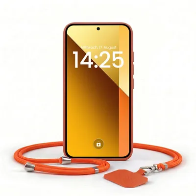 Produktbild von Handyhülle für Xiaomi Redmi Note 13 5G mit Handykette Band Kordel Hülle Case Schutzhülle Rot