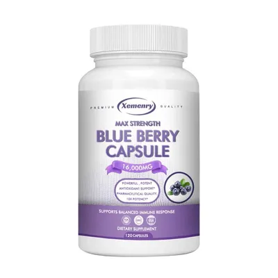 Immagine prodotto di Capsule di mirtillo 16000 mg (120 capsule) Integratore alimentare, Occhi, Cervello