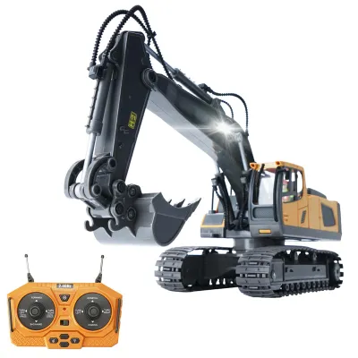 Produktbild von RC-Bagger 1:20, 2,4 GHz, 11 Kanäle, ferngesteuertes Baufahrzeug, Lernspielzeug für Kinder mit Licht- und Musikfunktion